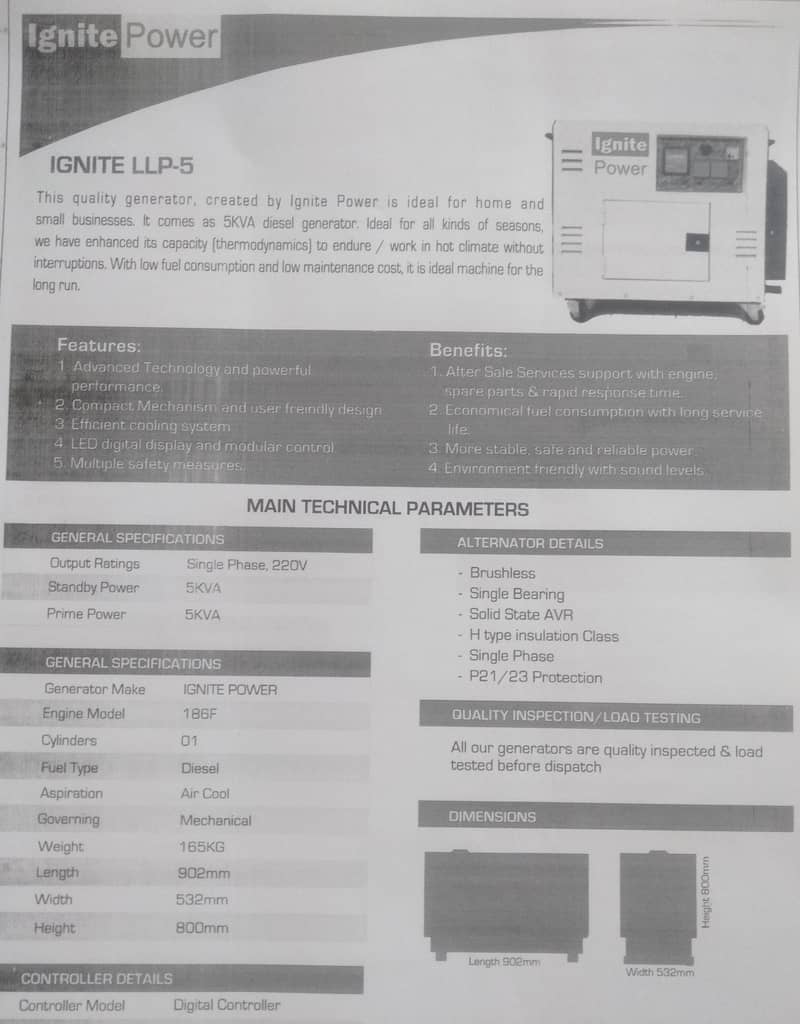 Ignite Power Diesel Generators ,5KW Diesel Generators 1