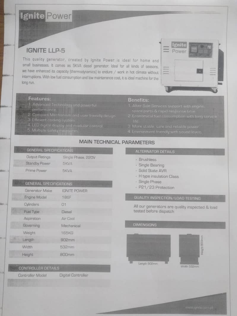 Ignite Power Diesel Generators ,5KW Diesel Generators 2