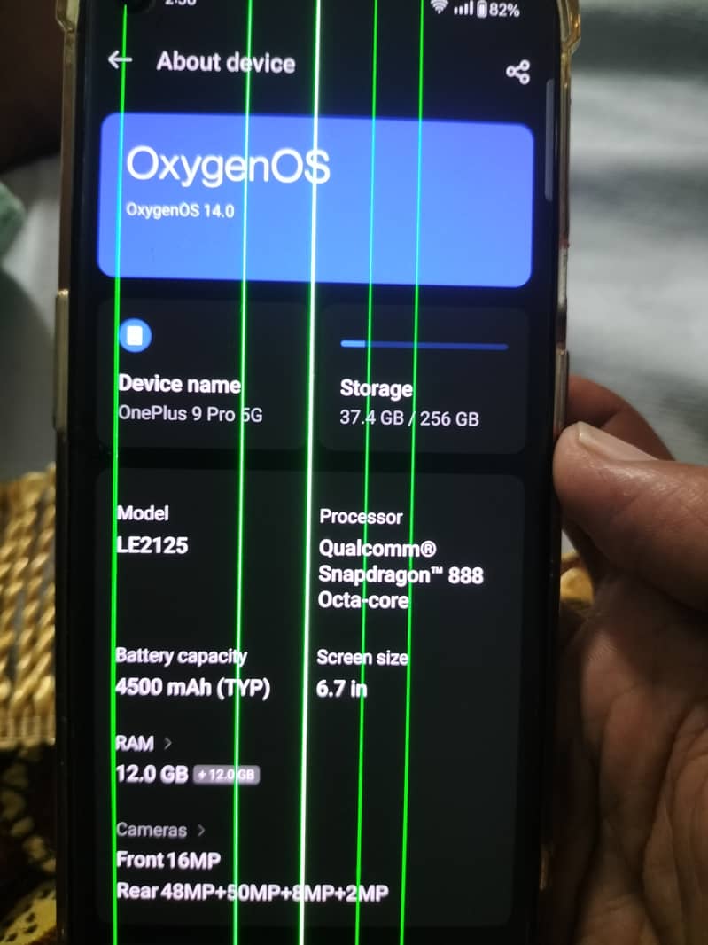 Oneplus 9 pro Lines 12gb 256gb back crashed for sale 1