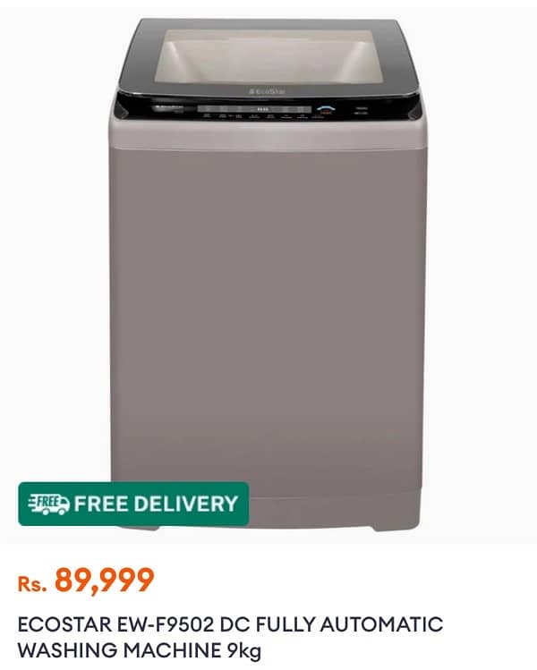 Ecostar EW-F9502 DC Fully Automatic washing machine 5