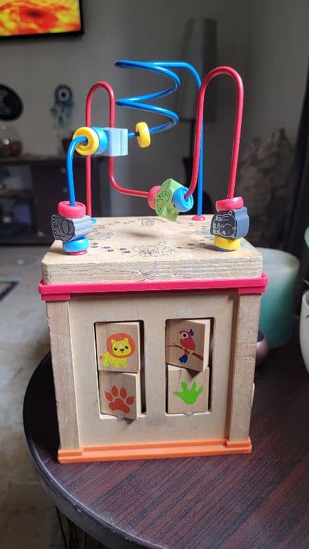 educational wooden abacus with activity cube 1000 3