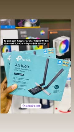 Tp-Link Wifi Adapter Archer TX20E Wi-Fi 6 Bluetooth 5.2 PCle Adapter