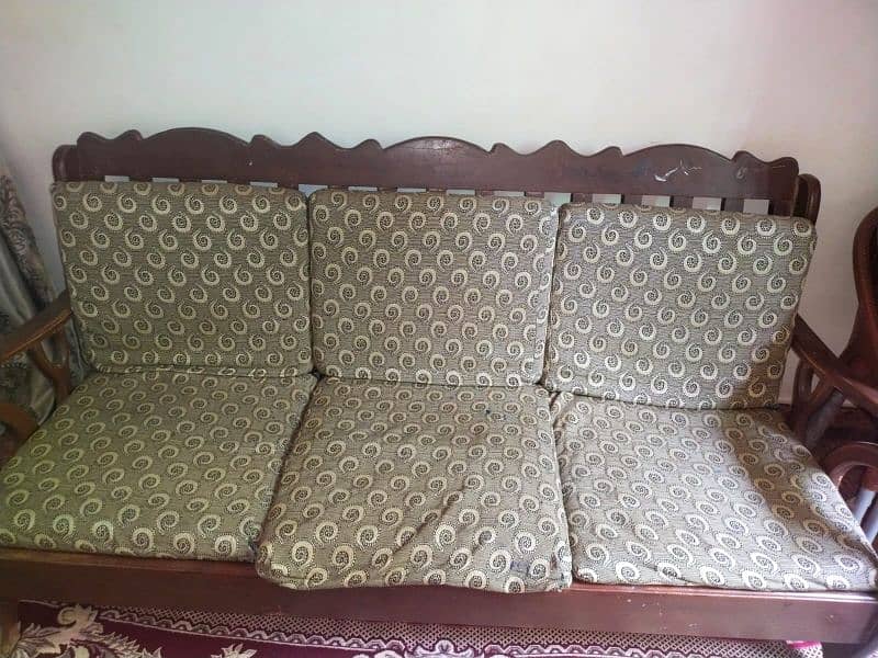 used wood sofa set 0