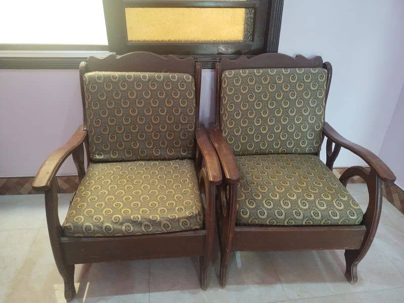 used wood sofa set 1