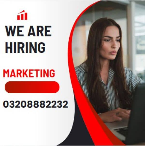 Marketing staff requirement only for female 0