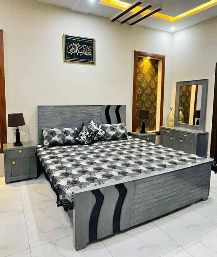 double bed/wooden bed/factory rates/turkish bed/poshish bed 4