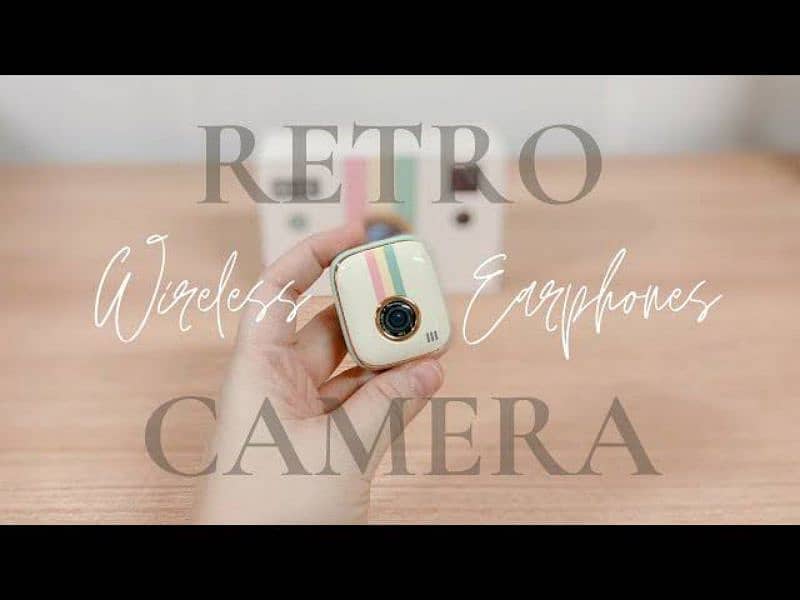 Rock retro camera earbuds 0