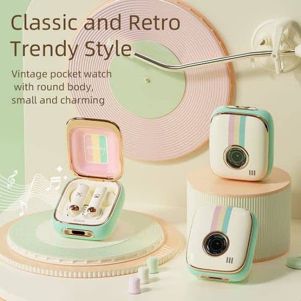 Rock retro camera earbuds 2