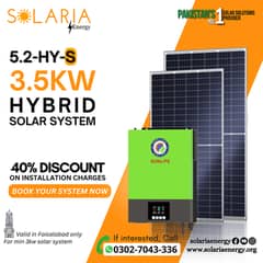 Hybrid solar system| On-Grid Solar | Net-metered | 3.5 kw Solar Panel