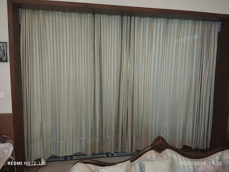 High Quality Shanghai Curtains (light blue n gray) 0