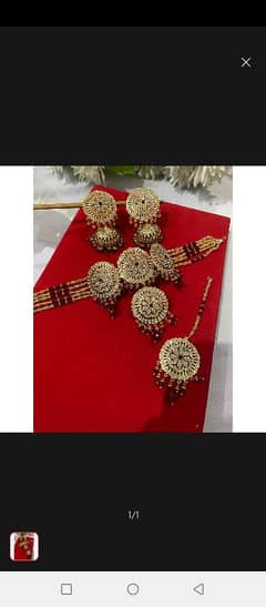 Bridal jewelry with Long heavy maala