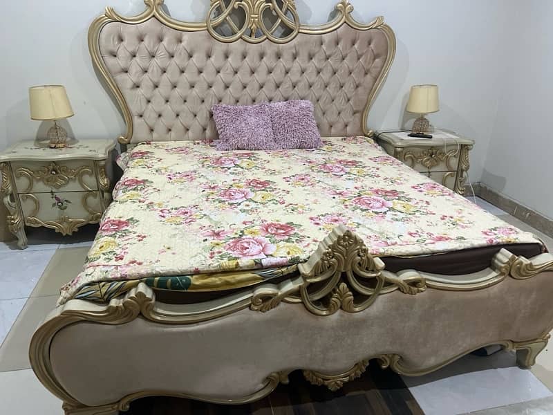 bed plus side table plus dressing table plus puffy 5