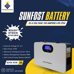 Sunfost Life 25.6V 100Ah battery 0