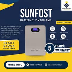 Sunfost 51.2V 100Ah battery