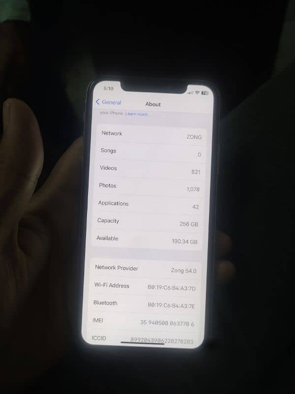 Iphone x 256gb PTA 6