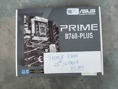 (Box Sealed) Asus Prime B760-Plus motherboard Intel LGA 1700 DDR5 0