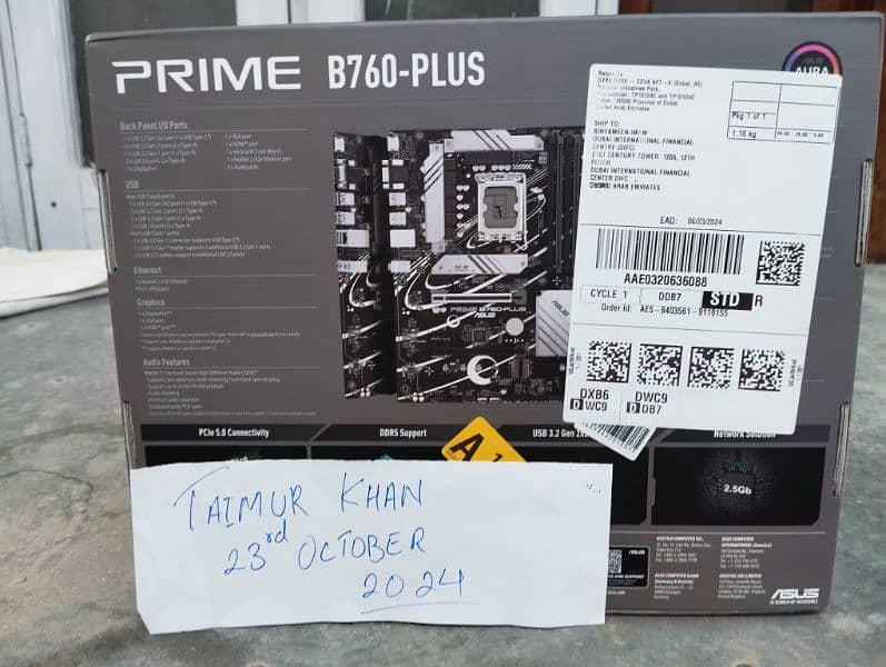 (Box Sealed) Asus Prime B760-Plus motherboard Intel LGA 1700 DDR5 3