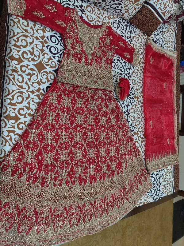 Red bridal lehnga 1