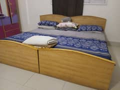 bed set in reasonable price with,2 single beds ,study , chair ,Almirah 0