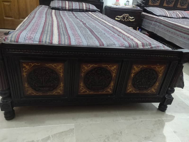 Chinioti Wooden Single Bed Set Excellent Condition 1