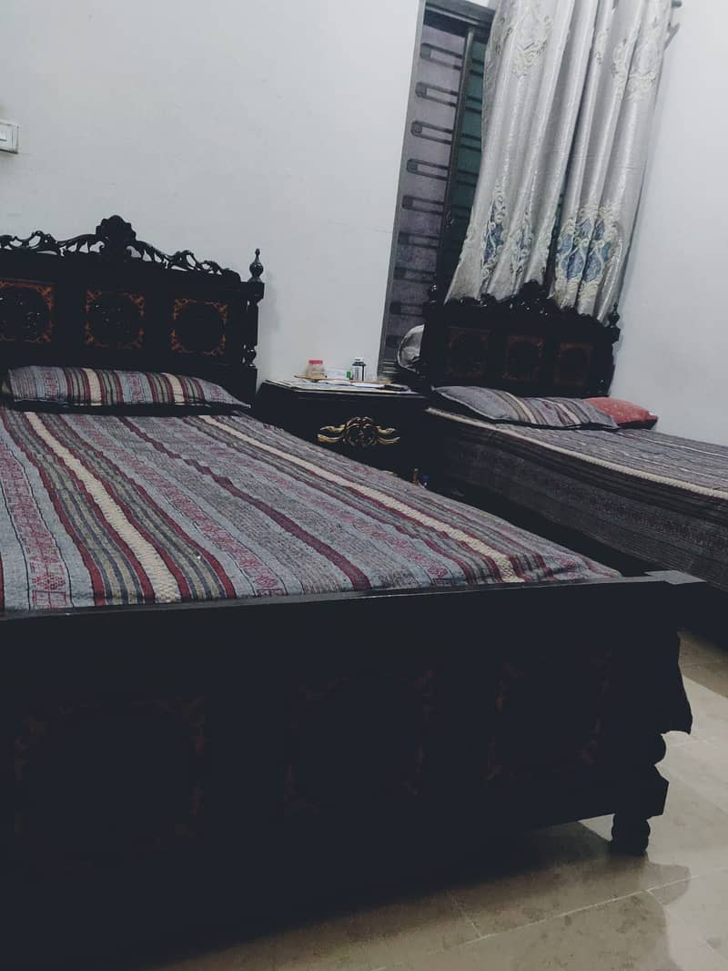 Chinioti Wooden Single Bed Set Excellent Condition 3