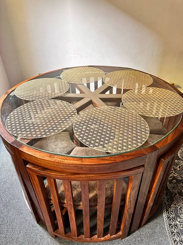 Dining table with 6 chairs for sale. 0