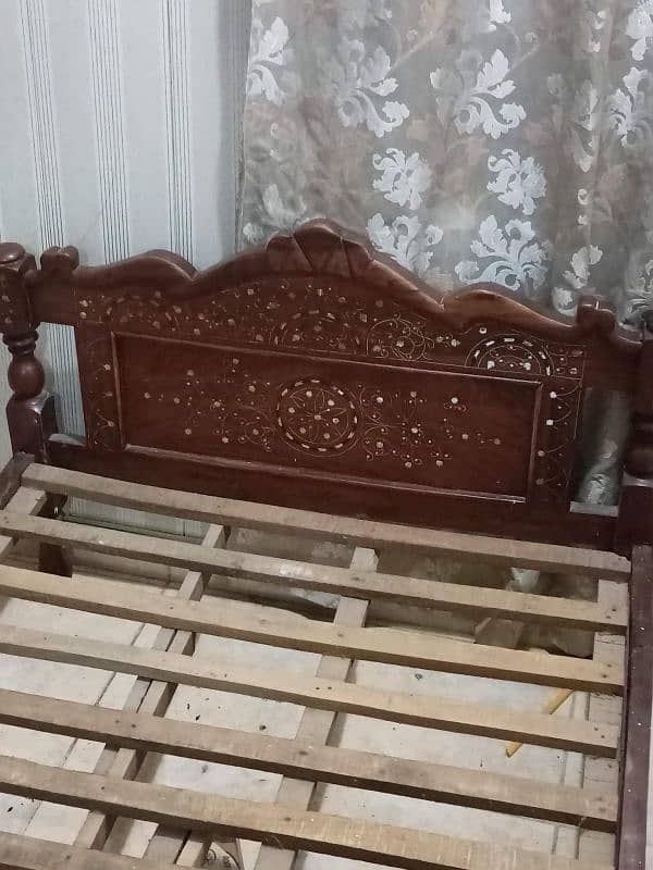 wooden Single bed for sell 1