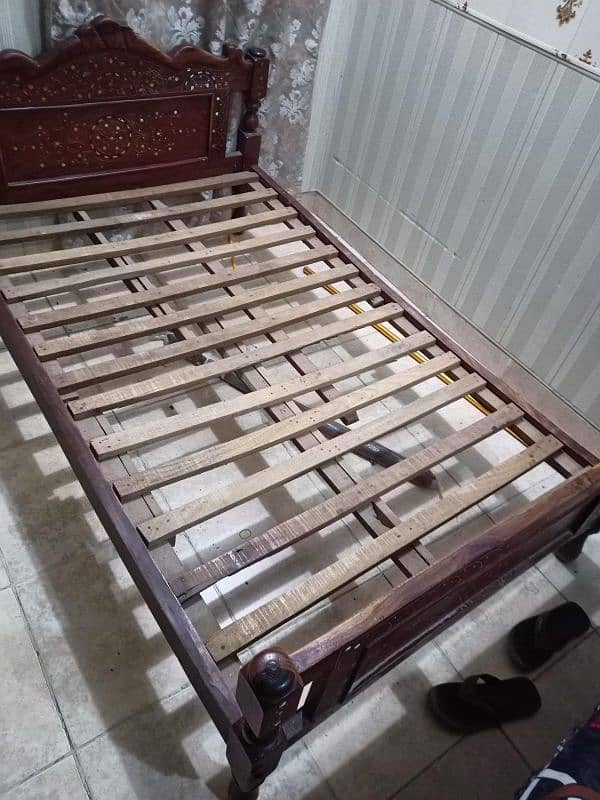 wooden Single bed for sell 2