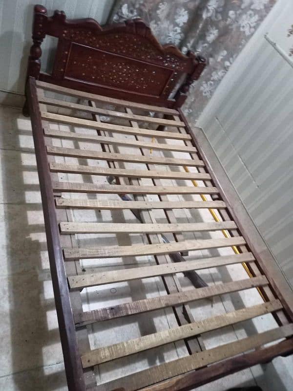 wooden Single bed for sell 3