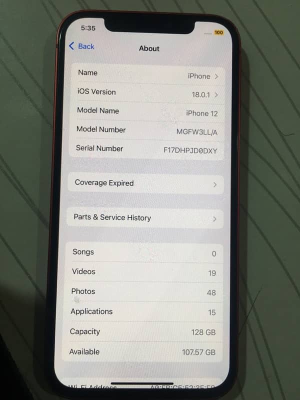 iPhone 12 128 gb ma ha non pta ha battery change ha Face ID no working 3