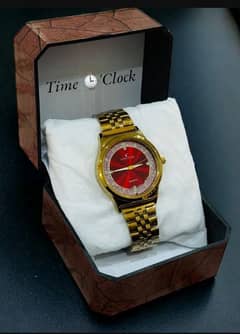 Analogue watch for men (Golden) 0