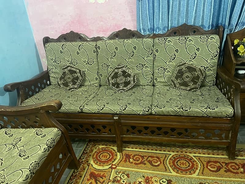 old style wooden sofa set 1