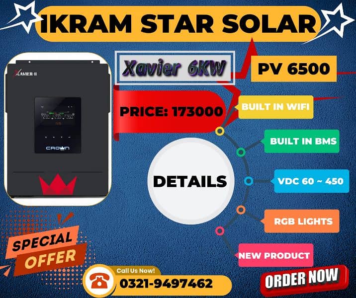 crown Xavier 6KW PV 6500 0