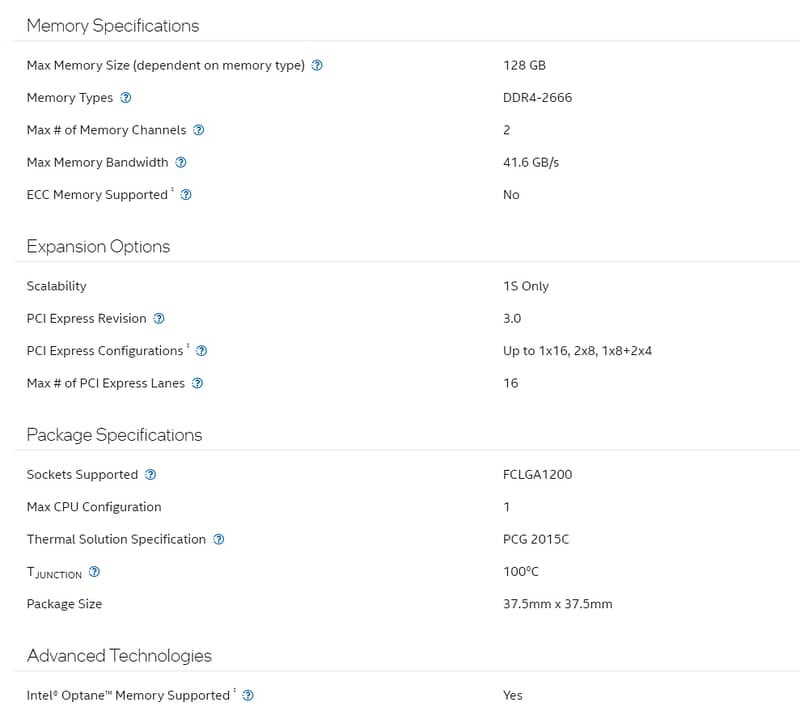 Intel® Core™ i5-10400F Processor 12M Cache, up to 4.30 GHz 2