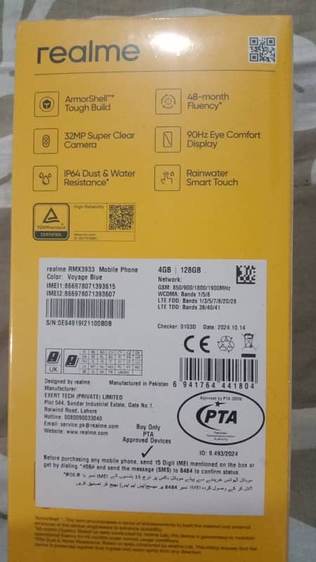 Realme note 60 4/128 new box pack 1