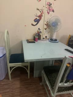 study table with 3 chairs