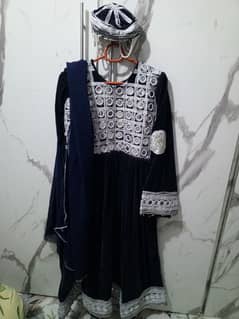 Amazing blue pathani frock 0