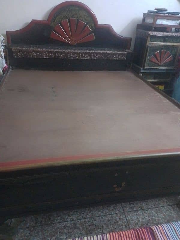 Wooden Bed with 2 sidetables 8