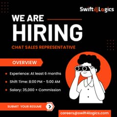 Urgent Hiring! For Chat Based Sales Representative