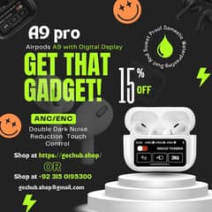 A9 Pro earbuds with Touch control functions