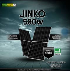 jinko 580 watt n type bifacial with 12 years warranty