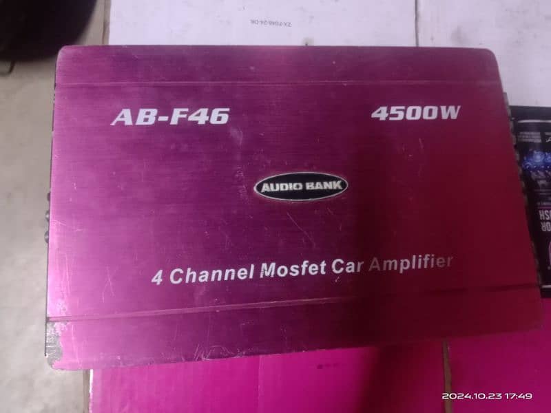 Amplifier 4 channel and woofer for Sale. 2