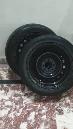 2 deep dish rim with tyres 15 inch