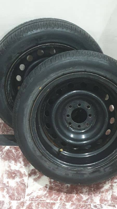 2 deep dish rim with tyres 15 inch 1