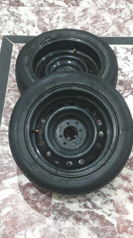 2 deep dish rim with tyres 15 inch 8