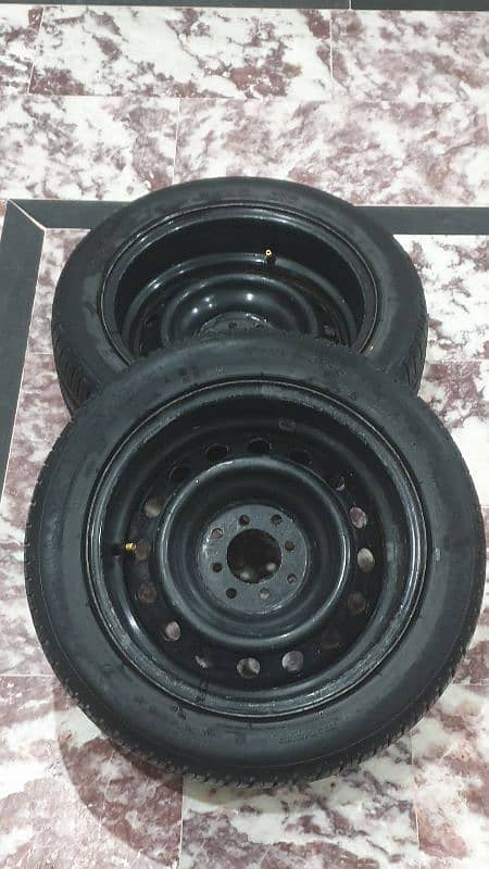 2 deep dish rim with tyres 15 inch 9