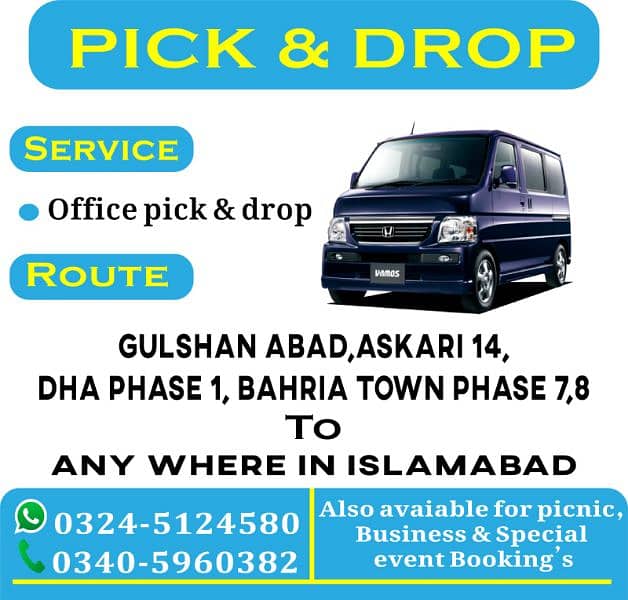 Pick and drop, bookings 0