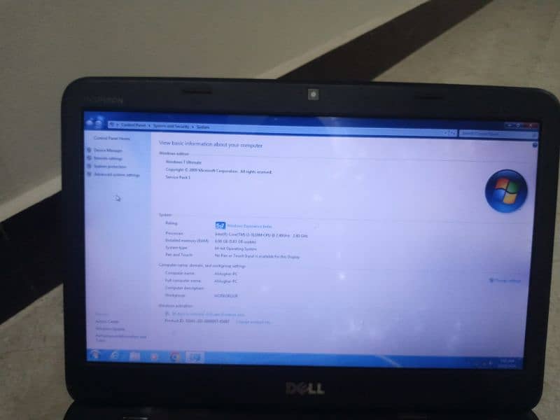 Dell laptop 6 gb ream 256 gb HD 6