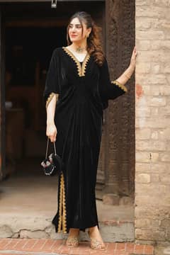 #women dress #Velvet kaftan #formal 0