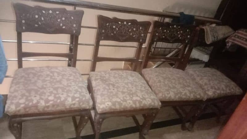 wooden dining table with 6 chairs 3